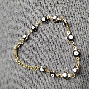 💥50% sale💥Malocchio Evil eye gold tone bracelet #1404